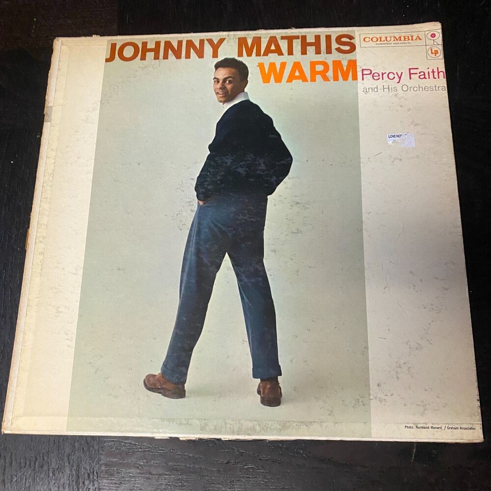 Johnny Mathis "Warm" With Percy Faith & His Orchestra LP 1957 CL 1078